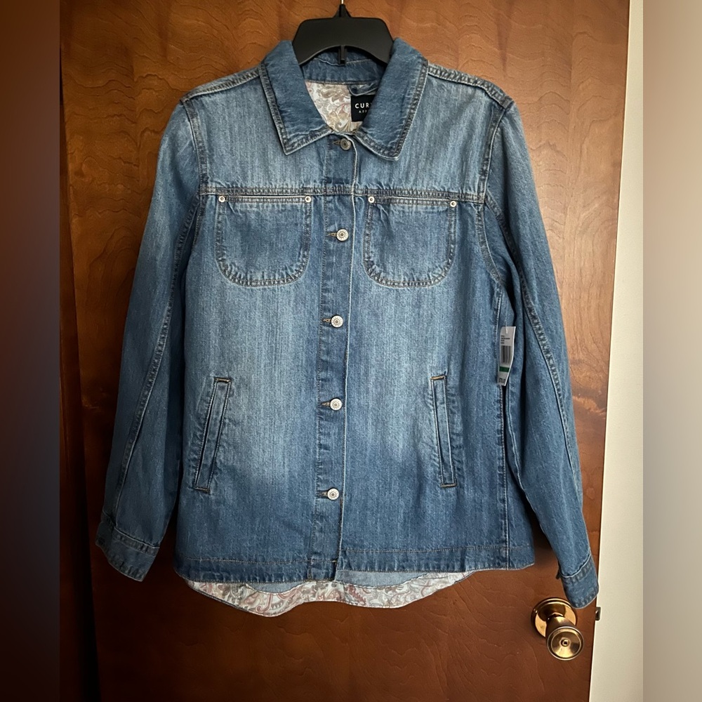 CURVE APPEAL LADIES NWT SIZE LARGE MADISON BLUE DENIM JACKET
